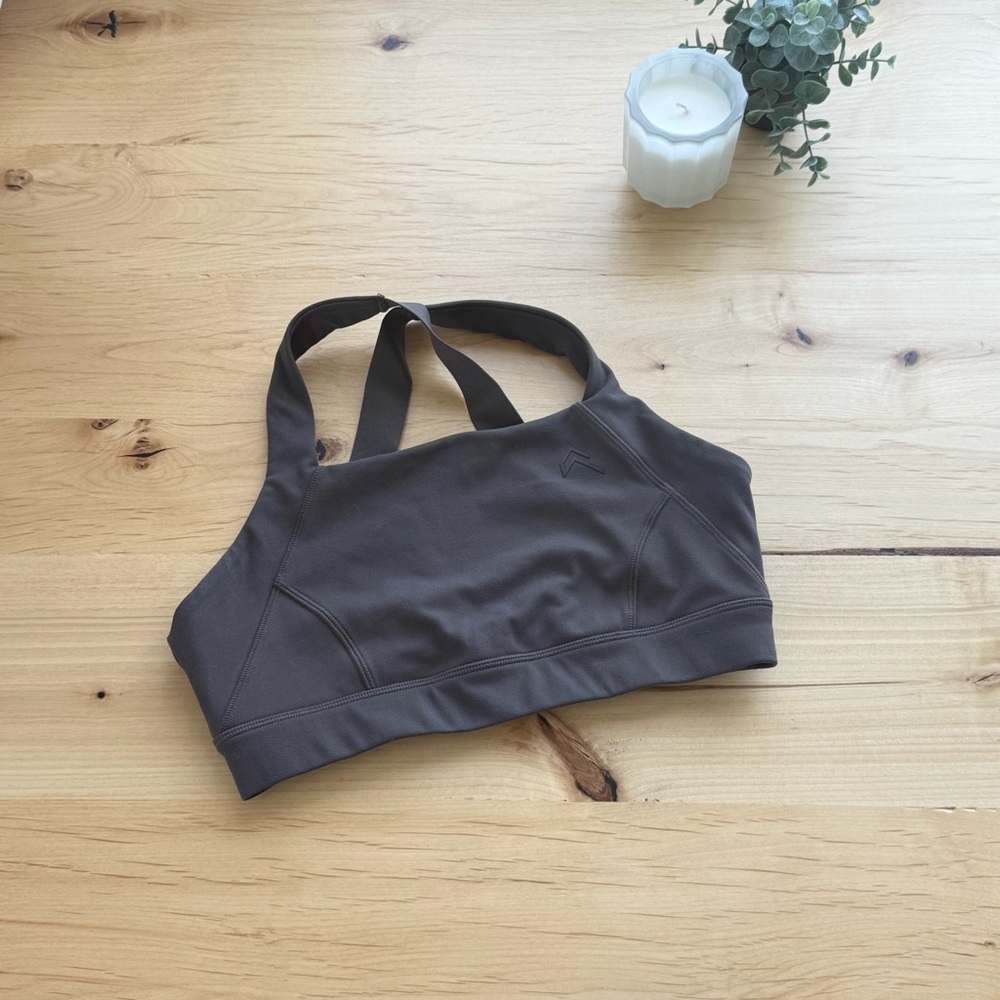 Oner Active Timeless Square Neck Sports Bra in Deep Taupe, size M